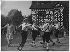 Manchester Morris at Little Moreton Hall, 1954